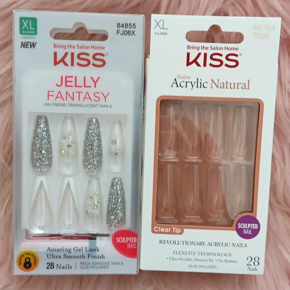 Brand New 2CT BUNDLE KISS False Nails-XL